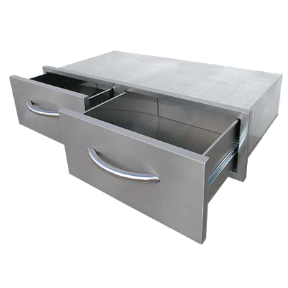 Cal Flame 2 Drawer Horizontal BBQ Bins BBQ08867