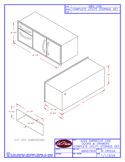 Cal Flame Complete Utility Storage Set BBQ07909