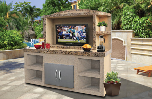 Cal Flame Crystal Outdoor Entertainment Center ODC-2