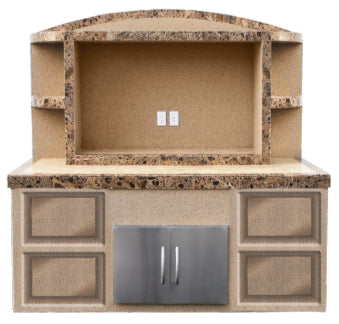 Cal Flame Crystal Outdoor Entertainment Center ODC-2