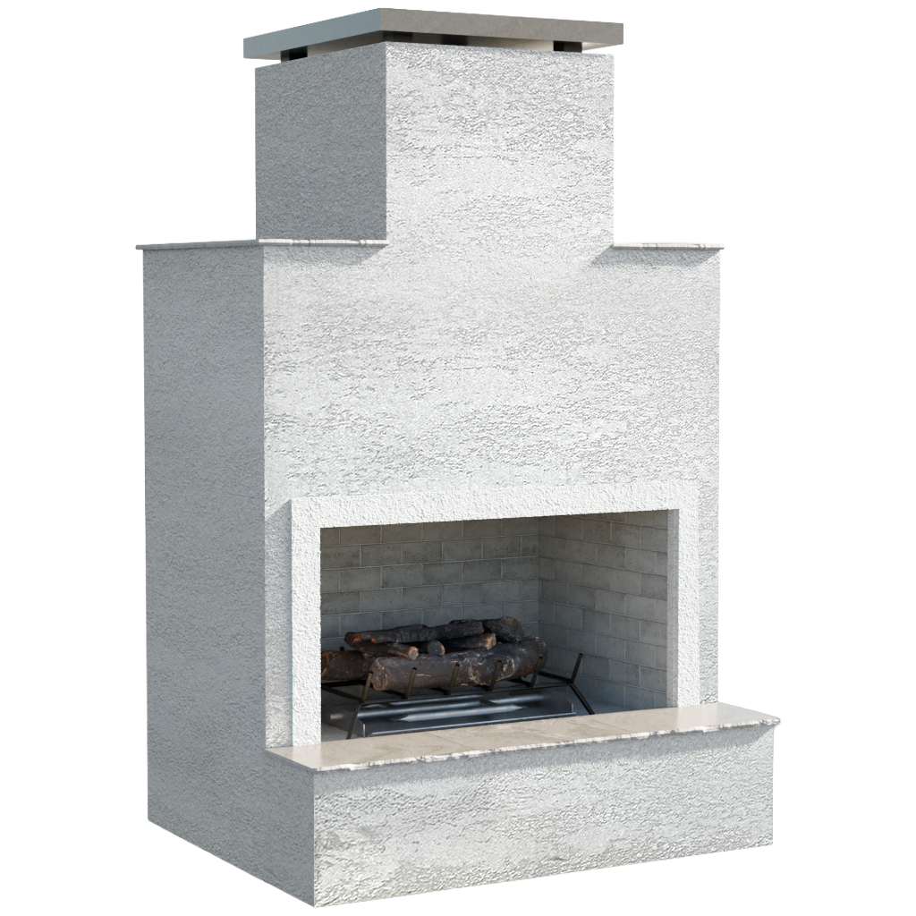 Cal Flame Escape Series Cancun - Contemporary Outdoor Gas Fireplace with Bottom Mantel FRP903-2