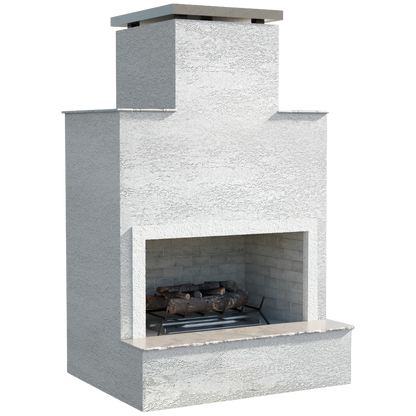 Cal Flame Escape Series Cancun - Contemporary Outdoor Gas Fireplace with Bottom Mantel FRP903-2