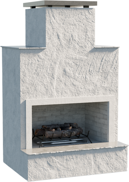 Cal Flame Escape Series Cancun - Contemporary Outdoor Gas Fireplace with Bottom Mantel FRP903-2