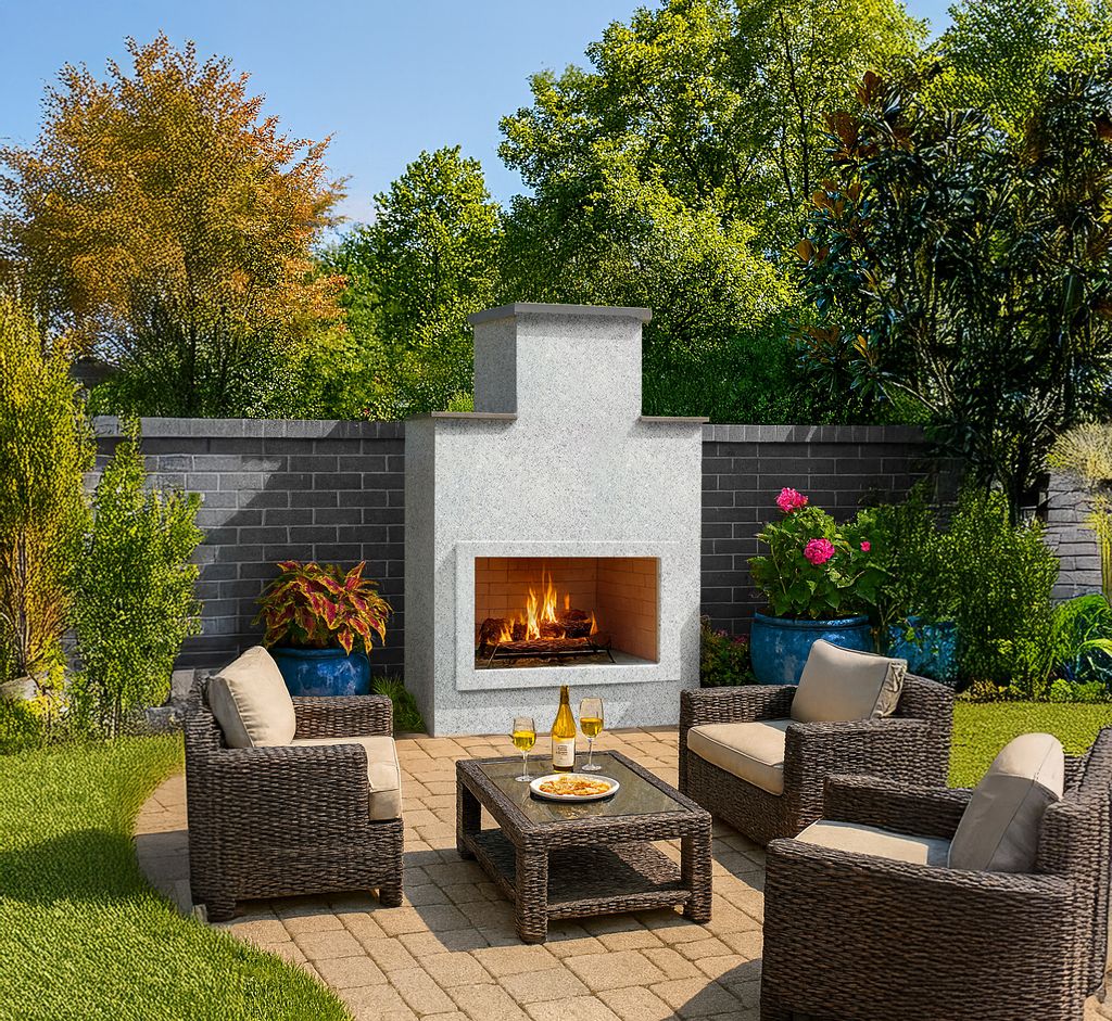 Cal Flame Escape Series Indio - Contemporary Outdoor Gas Fireplace FRP903-1