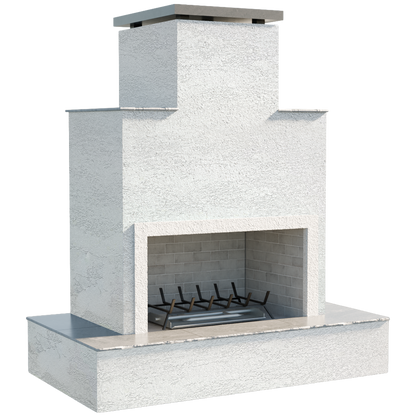Cal Flame Escape Series Tahiti - Contemporary Outdoor Gas Fireplace with Bottom Mantel FRP903-3