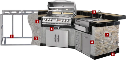 Cal Flame Platinum Series Laguna Q BBQ Island GPV3100
