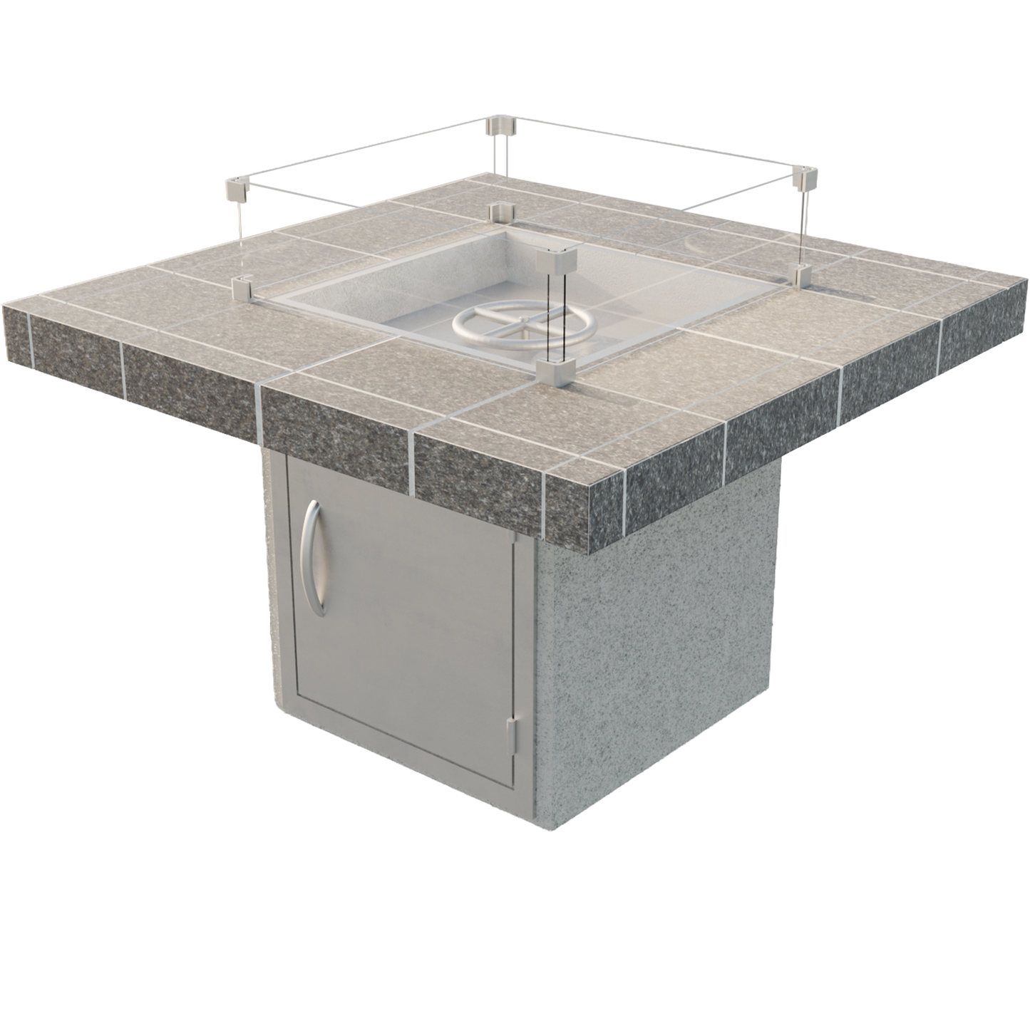 Cal Flame Mesa - Modern Contemporary Outdoor Gas Fire Pit FPT-S201M