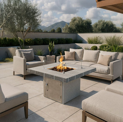 Cal Flame Mesa - Modern Contemporary Outdoor Gas Fire Pit FPT-S201M