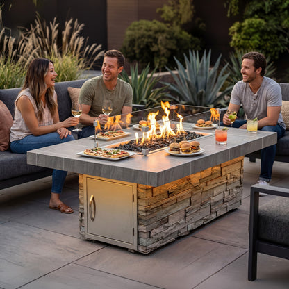 Cal Flame Mojave - Contemporary Outdoor Gas Fire Pit FPT-RT601M
