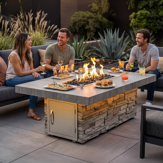 Cal Flame Mojave - Contemporary Outdoor Gas Fire Pit FPT-RT601M