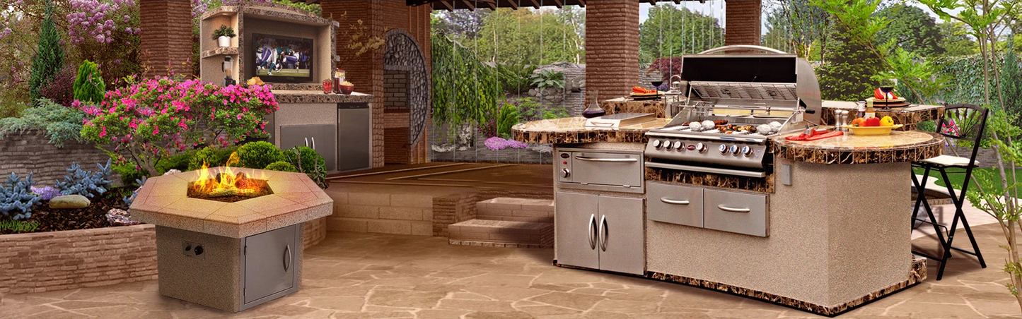 Cal Flame Paradise Outdoor Entertainment Center ODC-1