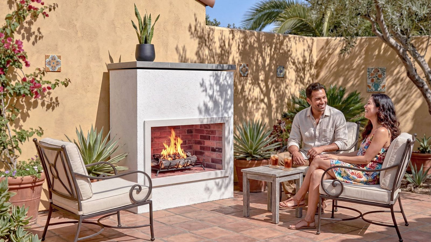 Cal Flame Patio Series Cabo - Modern Outdoor Gas Fireplace FRP901-1