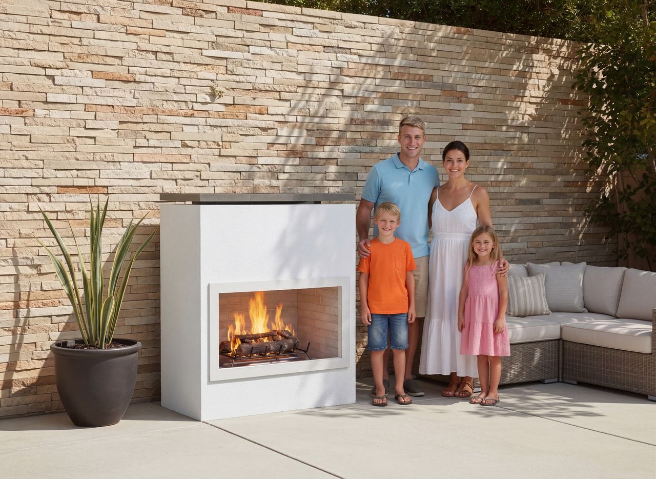 Cal Flame Patio Series Cabo - Modern Outdoor Gas Fireplace FRP901-1