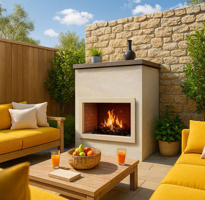 Cal Flame Patio Series Cabo - Modern Outdoor Gas Fireplace FRP901-1