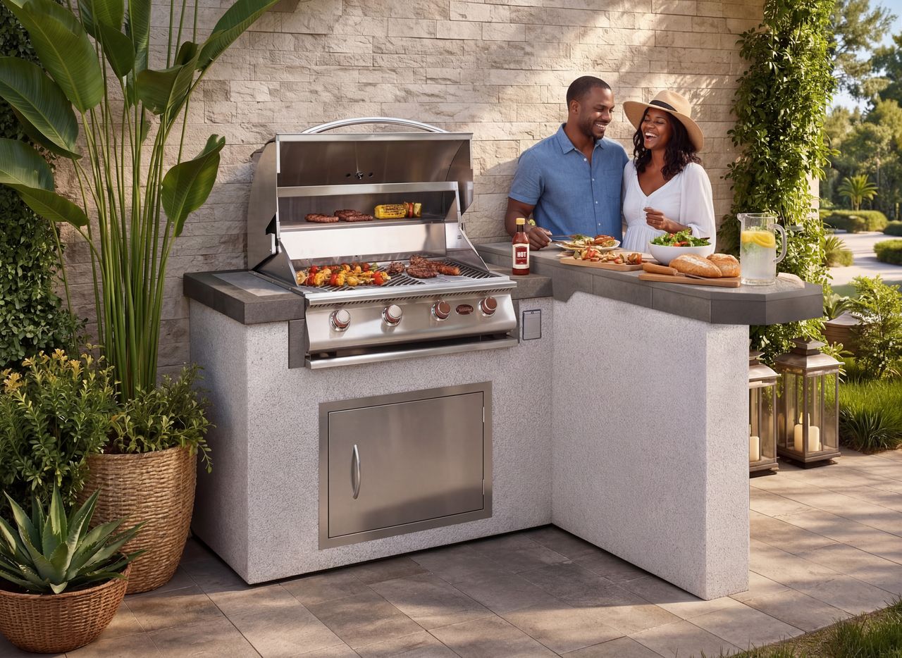 Cal Flame Patio Series Maui Q BBQ Island BBK-401 R/L