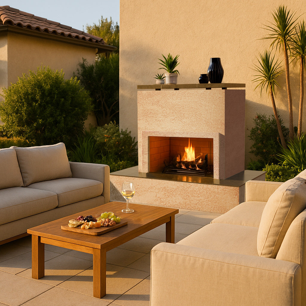 Cal Flame Patio Series Sahara - Modern Outdoor Gas Fireplace FRP901-3