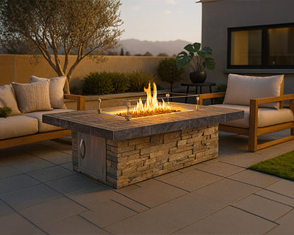 Cal Flame Phoenix - Modern Contemporary Outdoor Gas Fire Pit FPT-RT501M