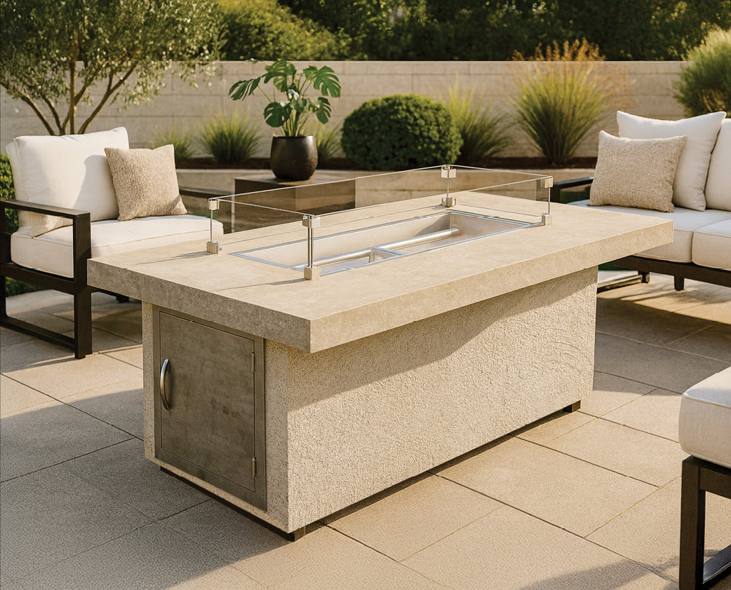 Cal Flame Phoenix - Modern Contemporary Outdoor Gas Fire Pit FPT-RT501M