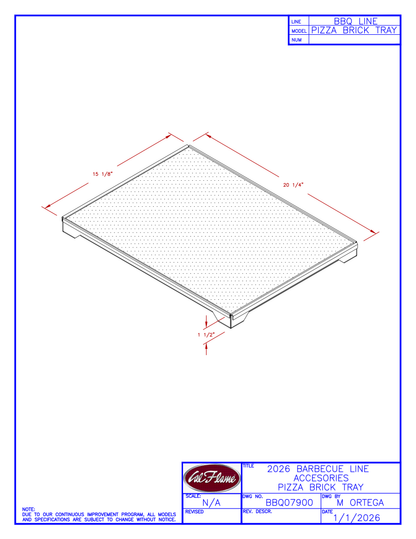 Cal Flame Pizza Brick Tray BBQ07900
