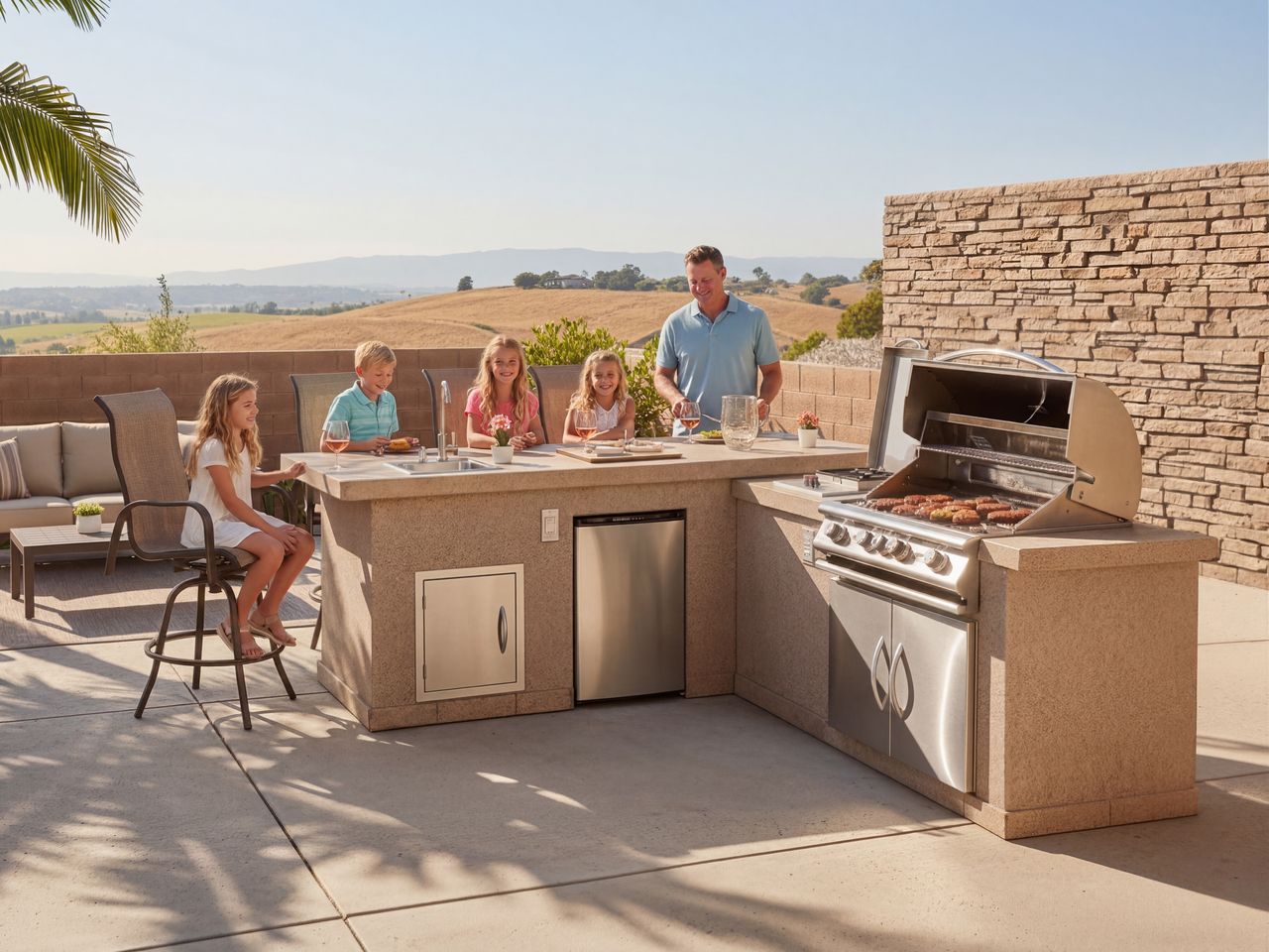Cal Flame Platinum Series Carmel Q BBQ Island BBK870 R/L