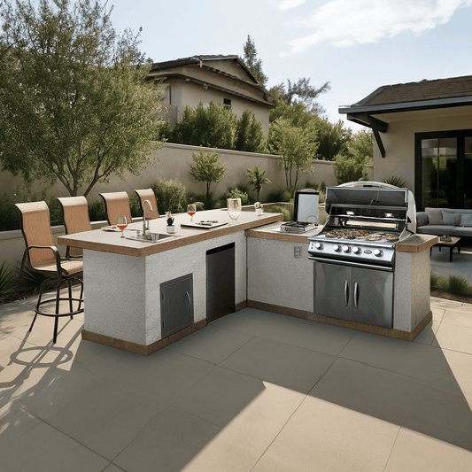 Cal Flame Platinum Series Carmel Q BBQ Island BBK870 R/L