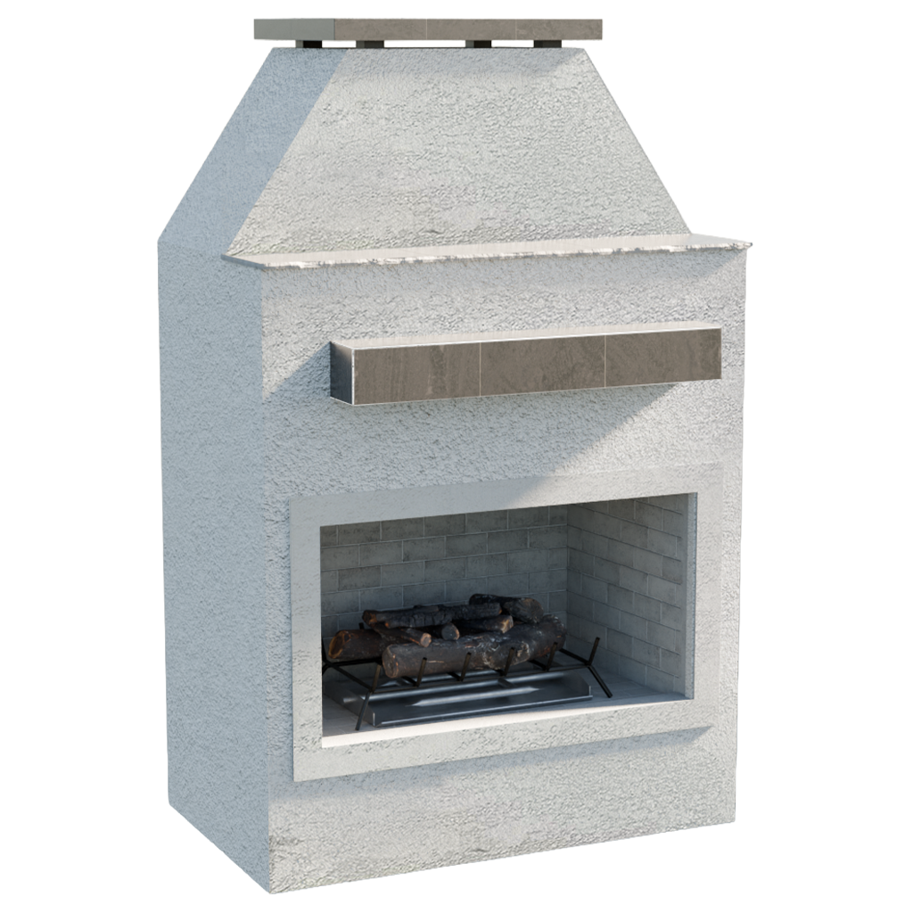 Cal Flame Platinum Series Laredo - Modern Outdoor Gas Fireplace with Mantel FRP905-1