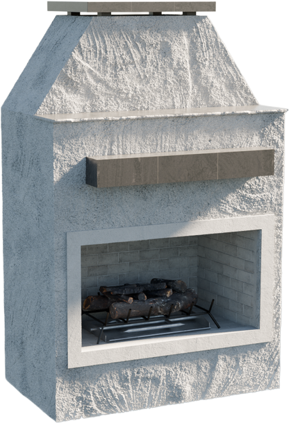Cal Flame Platinum Series Laredo - Modern Outdoor Gas Fireplace with Mantel FRP905-1
