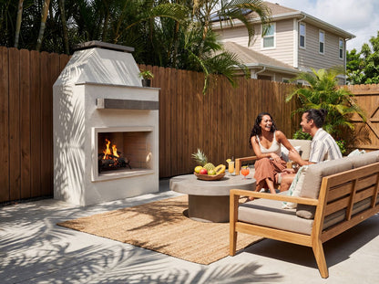 Cal Flame Platinum Series Laredo - Modern Outdoor Gas Fireplace with Mantel FRP905-1