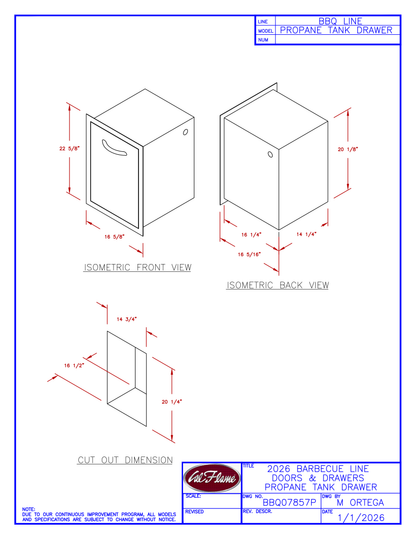 Cal Flame Propane Tank Drawer BBQ07857P