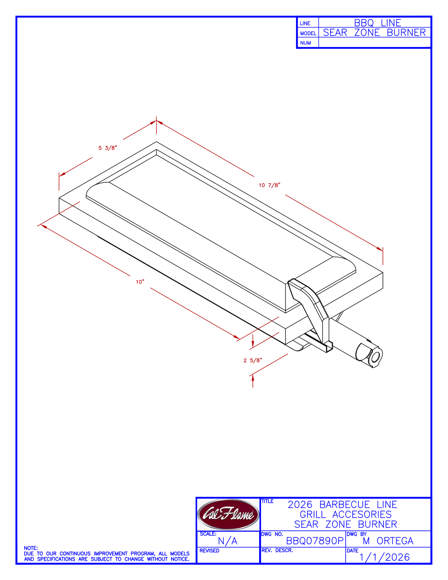 Cal Flame Sear Zone Burner BBQ07890P