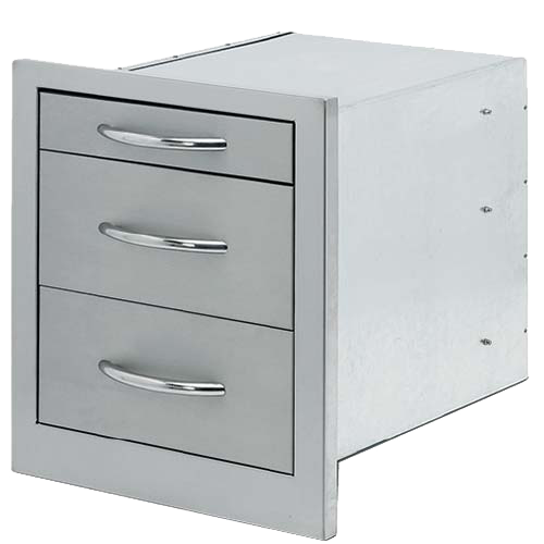 Cal Flame Wide 3 Drawer Storage Bin BBQ08866