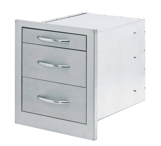 Cal Flame Wide 3 Drawer Storage Bin BBQ08866