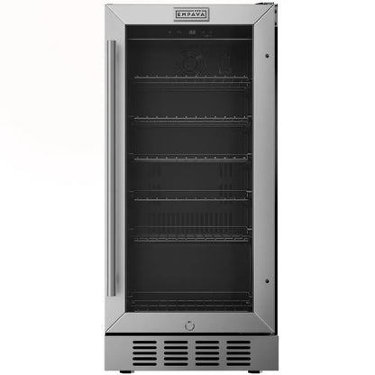 Empava 15 Inch Beverage Refrigerator with Glass Door 80 Cans EMPV-BR05S