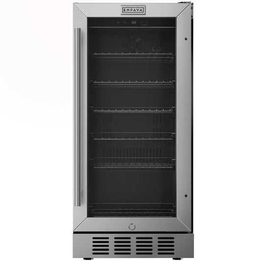 Empava 15 Inch Beverage Refrigerator with Glass Door 80 Cans EMPV-BR05S