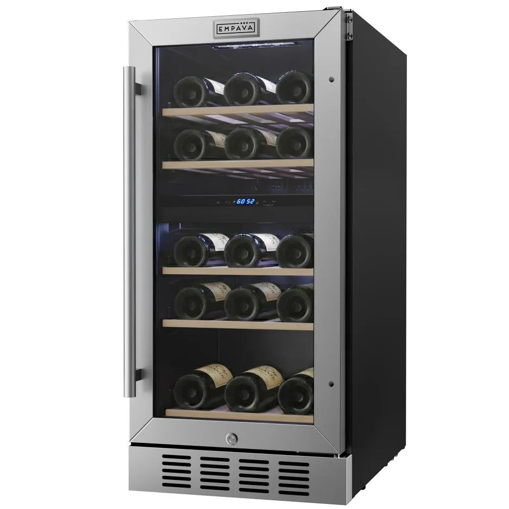 Empava 15 Inch Dual Zone Small Wine Fridge 26 Bottles EMPV-WC10D