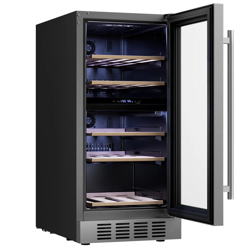 Empava 15 Inch Dual Zone Small Wine Fridge 26 Bottles EMPV-WC10D