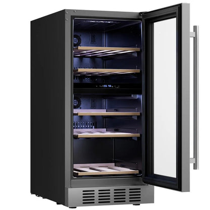 Empava 15 Inch Dual Zone Small Wine Fridge 26 Bottles EMPV-WC10D