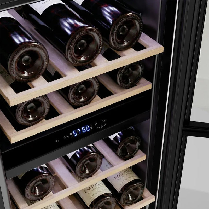 Empava 15 Inch Dual Zone Small Wine Fridge 26 Bottles EMPV-WC10D