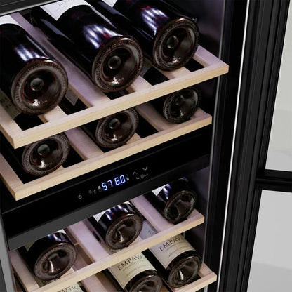 Empava 15 Inch Dual Zone Small Wine Fridge 26 Bottles EMPV-WC10D