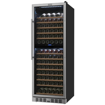Empava 24-Inch Dual Zone Wine Cooler 67-Inch Tall Wine Refrigerator EMPV-WC16D