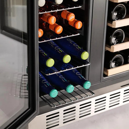 Empava 24 Inch Dual Zone Wine and Beer Fridge Beverage Cooler EMPV-BR07D