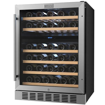 Empava 24 Inch Dual Zone Wine Cooler Wine Refrigerator EMPV-WC12D