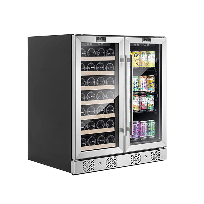 Empava 30 Inch Dual Zone Wine & Beverage Cooler Fridge EMPV-BR04D