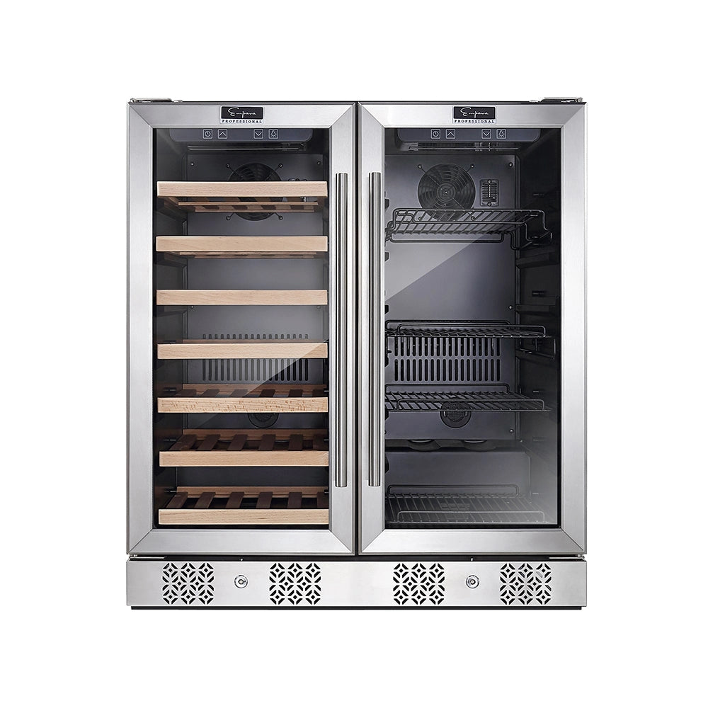 Empava 30 Inch Dual Zone Wine & Beverage Cooler Fridge EMPV-BR04D