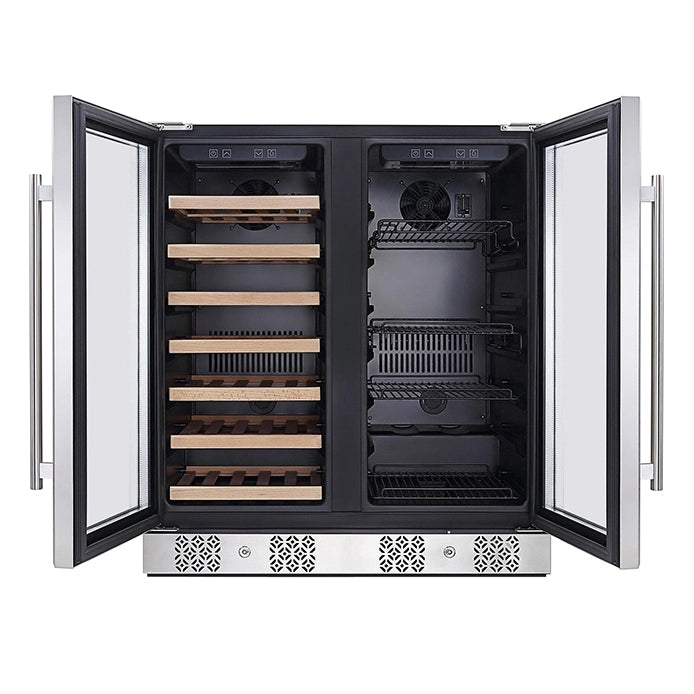 Empava 30 Inch Dual Zone Wine & Beverage Cooler Fridge EMPV-BR04D