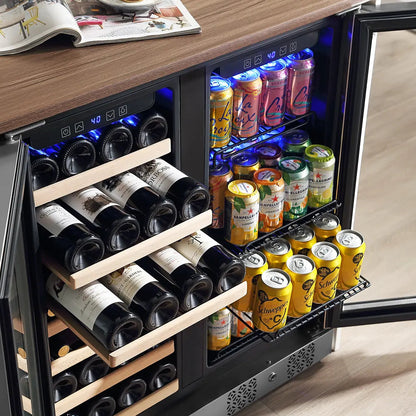 Empava 30 Inch Dual Zone Wine & Beverage Cooler Fridge EMPV-BR04D