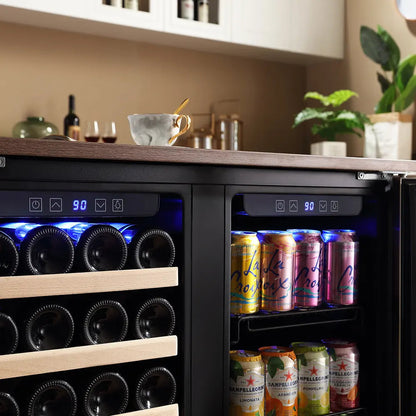Empava 30 Inch Dual Zone Wine & Beverage Cooler Fridge EMPV-BR04D