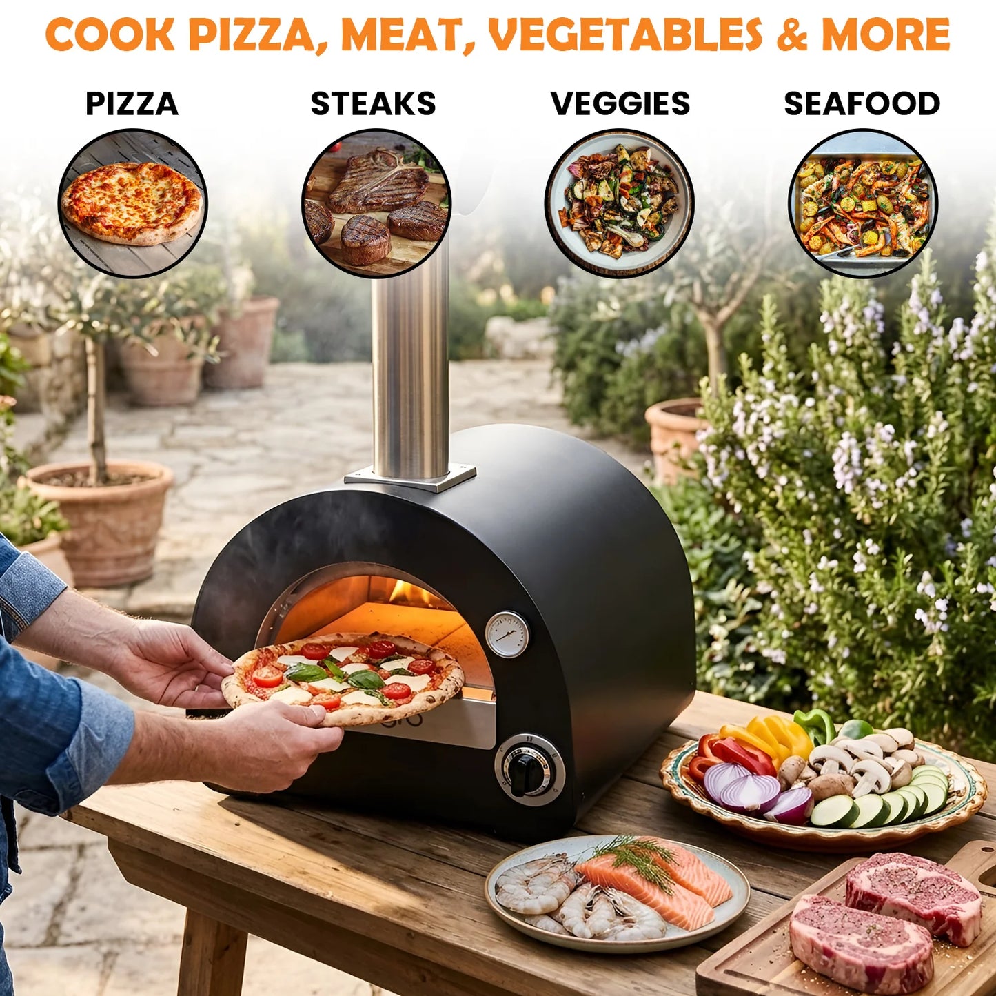 ItaliaForno Allegro Compact Outdoor Backyard Gas Pizza Oven