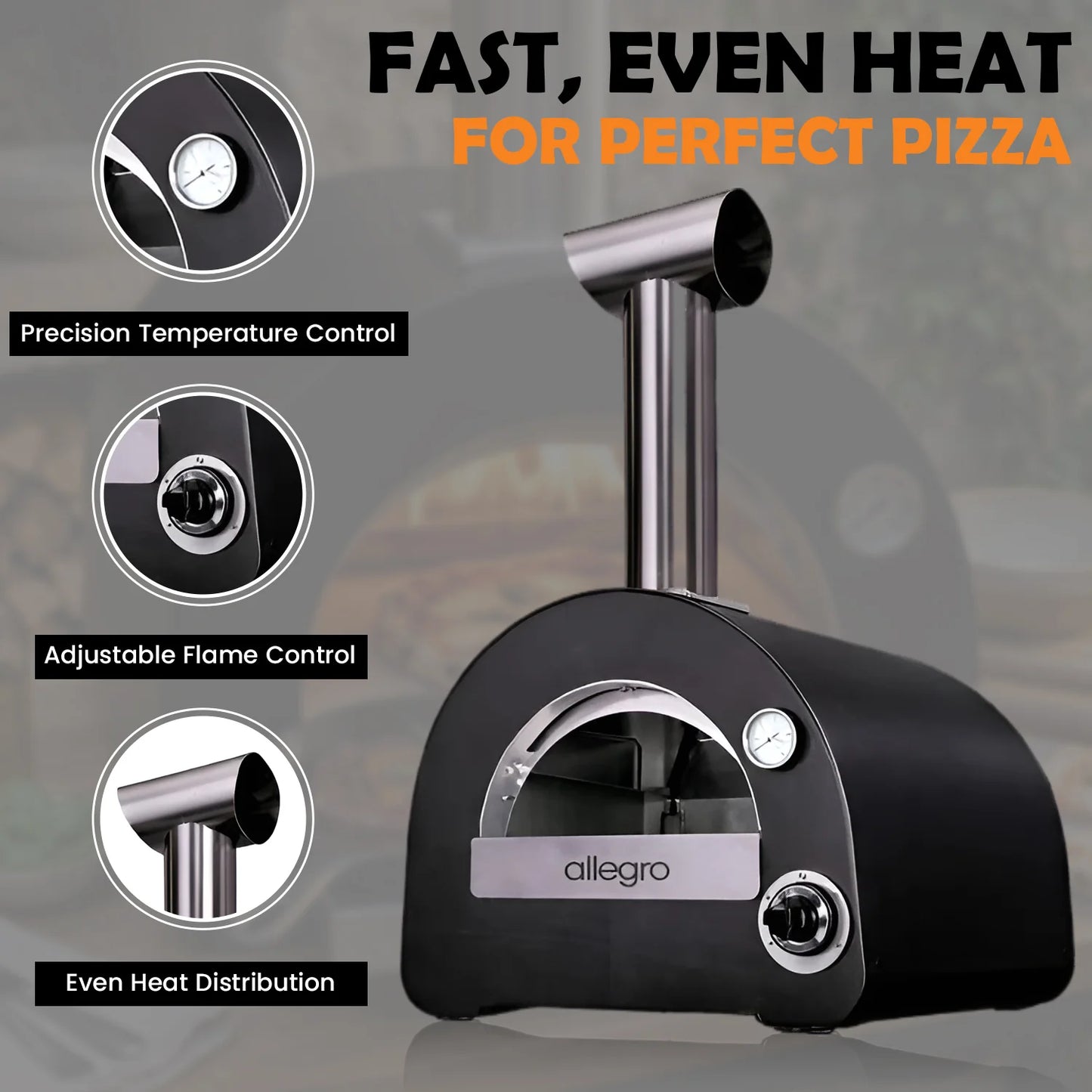 ItaliaForno Allegro Compact Outdoor Backyard Gas Pizza Oven