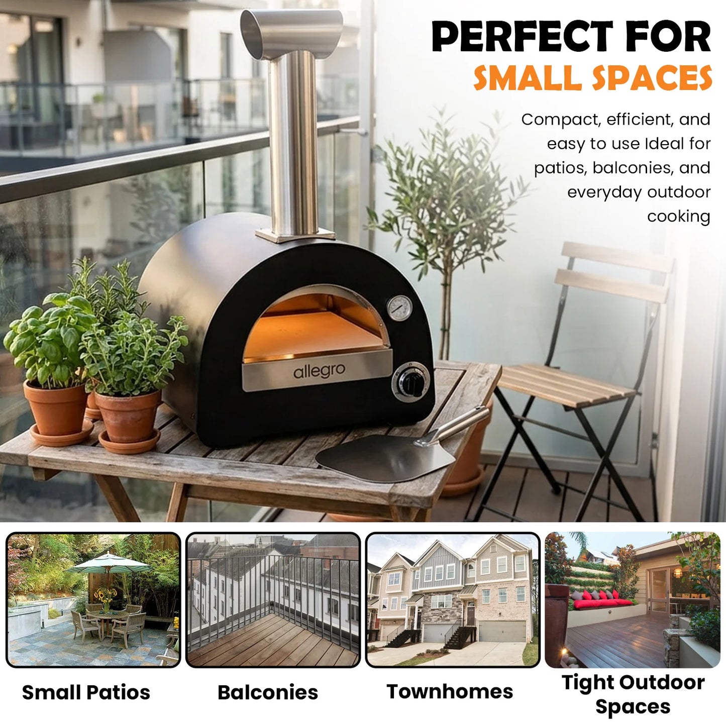 ItaliaForno Allegro Compact Outdoor Backyard Gas Pizza Oven